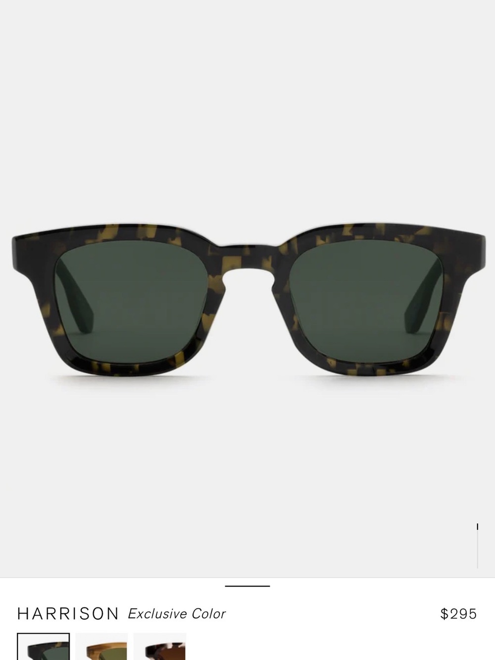 KREWE Harrison Tortoise shell Sunglasses Tortuga Noir
